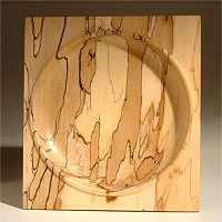 Square platter - spalted beech