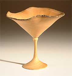 Ash goblet with natural edge
