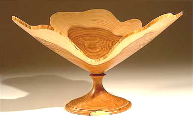 Yew goblet with natural edge