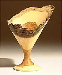 Laburnum goblet with natural edge