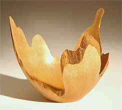 Hawthorn vase with natural edge